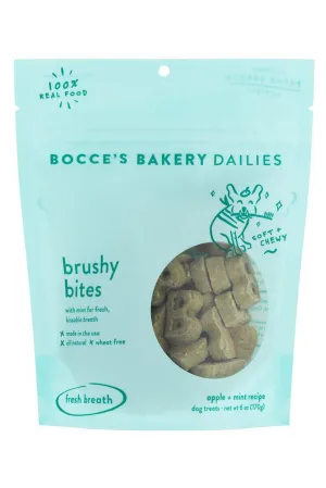 Bocce's Dailies Brushy Bites Soft and Chewy Dog Treats