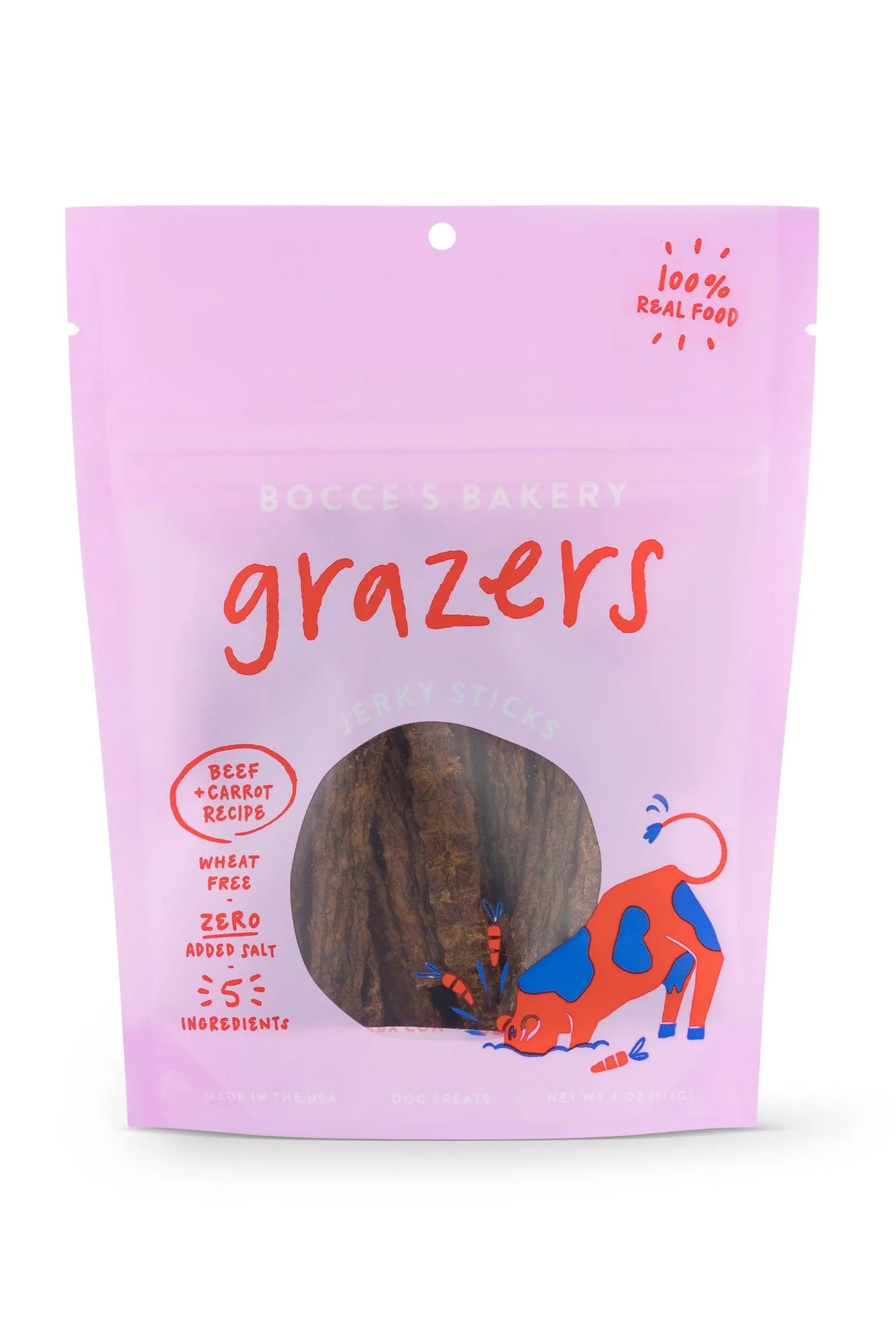Bocce's Grazers Beef Jerky Dog Treats