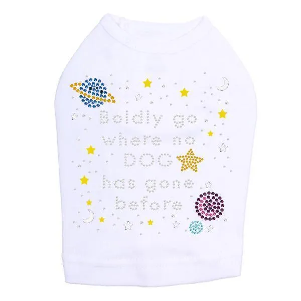 Boldly Go Rhinestone Dog Tank