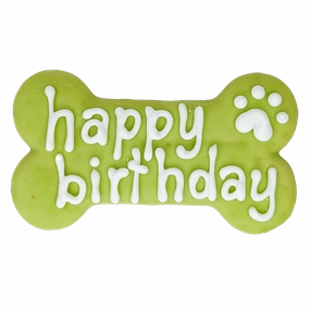 Bosco and Roxy's Birthday | Green Happy Birthday 6" Bone