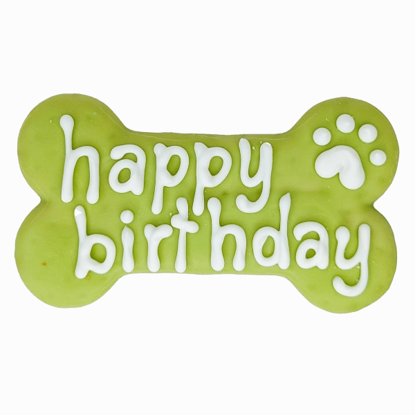 Bosco and Roxy's Birthday | Green Happy Birthday 6" Bone