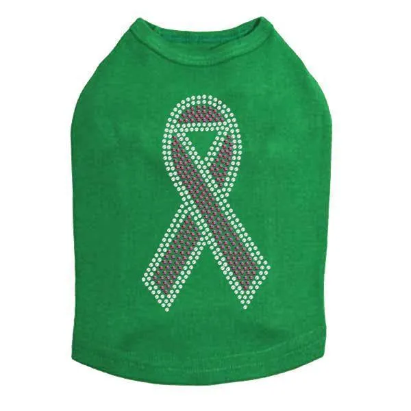 Breast Cancer Ribbon Rhinestone Dog Tank