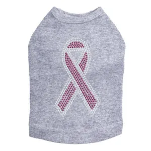 Breast Cancer Ribbon Rhinestone Dog Tank