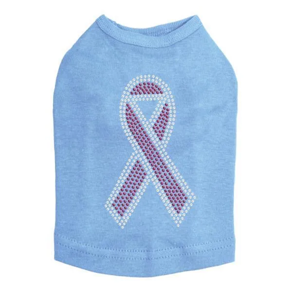 Breast Cancer Ribbon Rhinestone Dog Tank