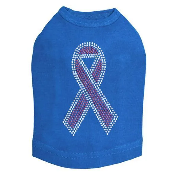 Breast Cancer Ribbon Rhinestone Dog Tank