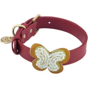 Butterfly Red Dog Collar