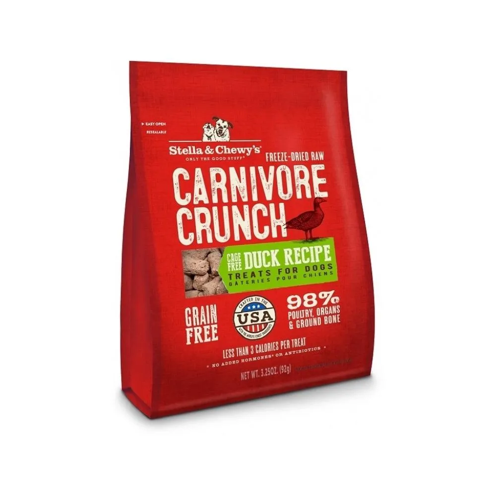 Carnivore Crunch Freeze Dried Cage Free Duck Dog Treats