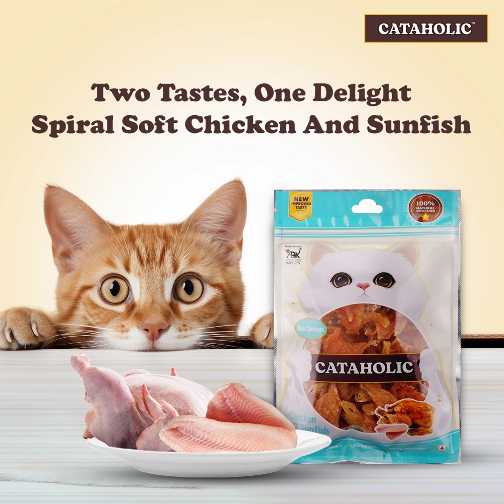 Cataholic Soft Chicken and Sunfish Spiral Cat Treats