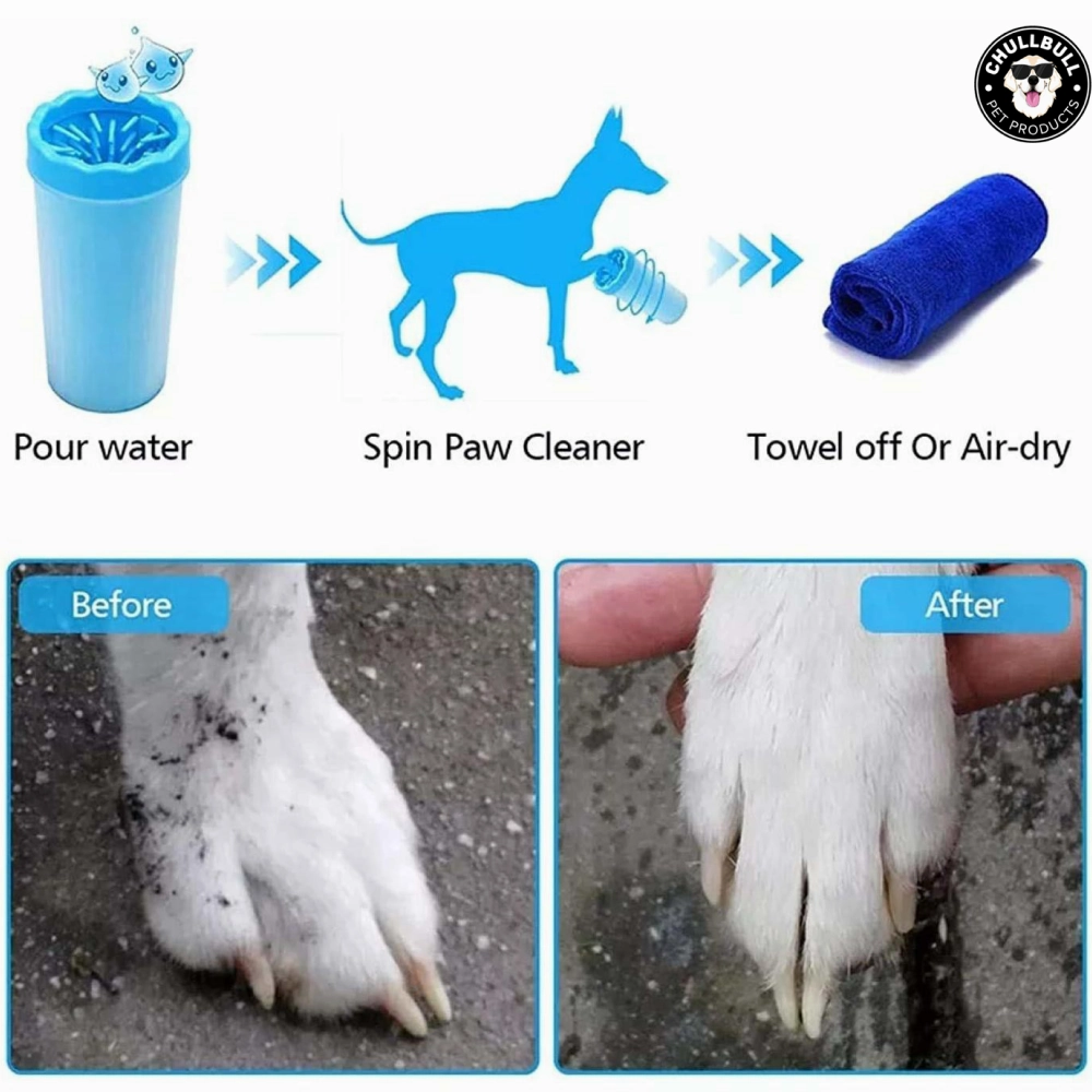 Chullbull Paw Cleaner for Dogs and Cats (Blue)