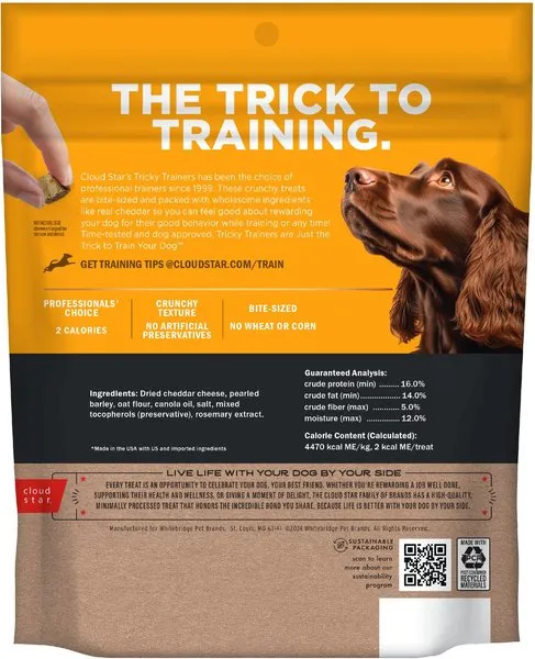 Cloud Star Tricky Trainers Crunchy with Cheddar Dog Treats