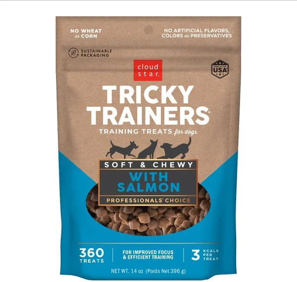Cloud Star Tricky Trainers Soft & Chewy with Salmon Dog Treats