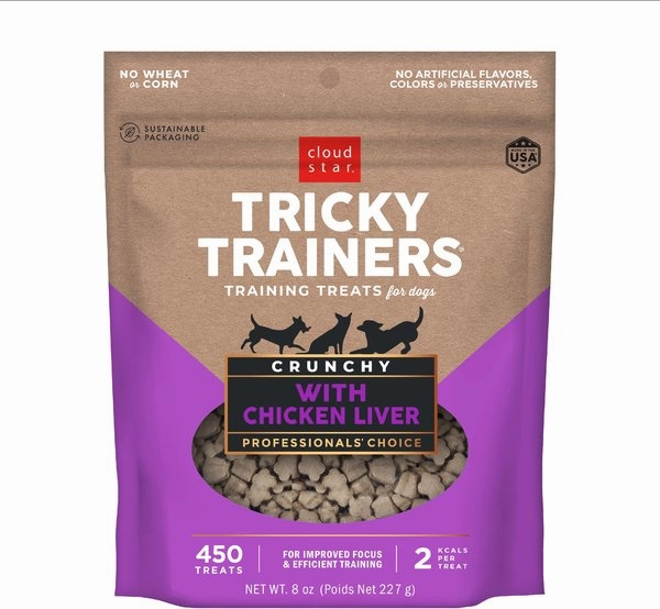 Cloud Star Tricky Trainers Crunchy with Chicken Liver Dog Treats