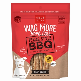 Cloud Star Wag More Bark Less Jerky: Texas Style BBQ Treats for Dogs