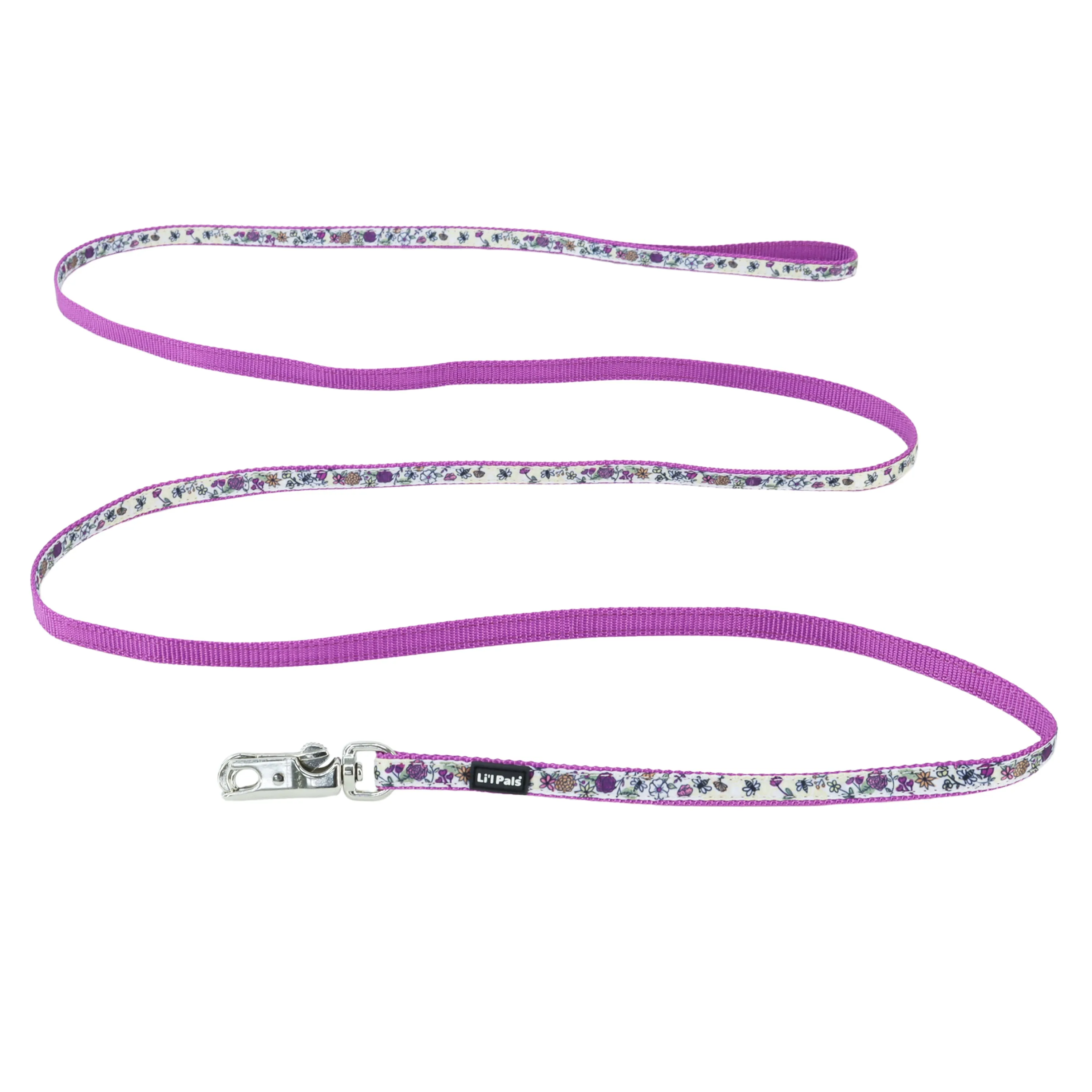 Coastal Pet Products Li'l Pals Charming Ribbon Overlay Dog Leash in Li'l Bumble Bees
