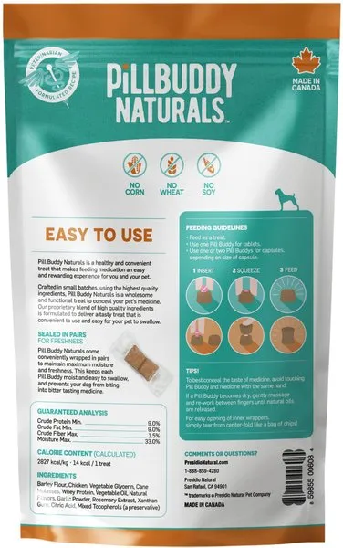 Complete Natural Nutrition Pill Buddy Naturals Roasted Chicken Pill Hiding Treats for Dogs