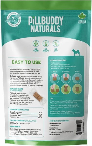 Complete Natural Nutrition Pill Buddy Naturals Peanut Butter & Apple Soft & Chewy Dog Treats
