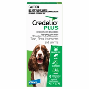 Credelio Plus - Chewable Tablets for Large Dogs (11-22kg) (3pk)