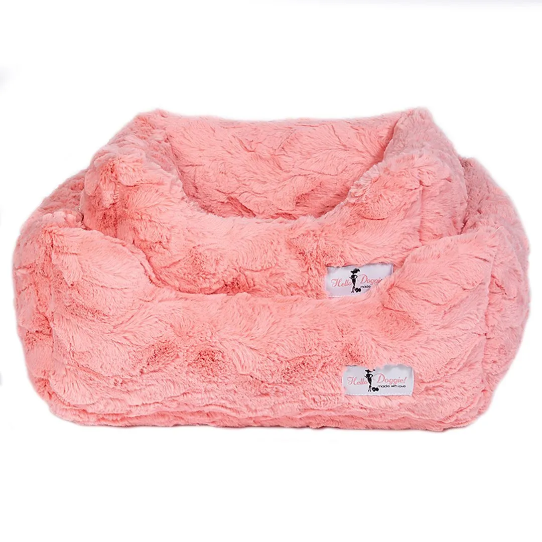 Cuddle Dog Bed Peach