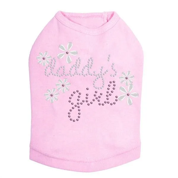 Daddy's Girl Flower Rhinestone Dog Tank