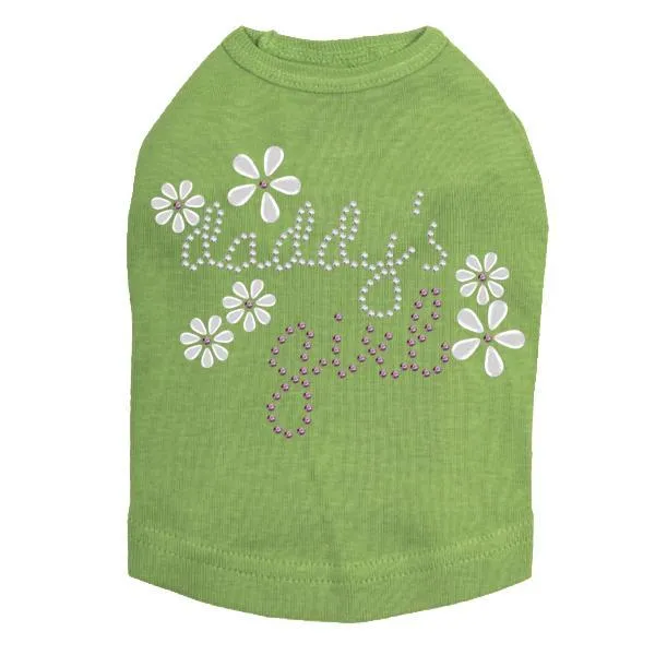Daddy's Girl Flower Rhinestone Dog Tank