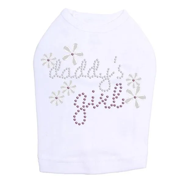 Daddy's Girl Flower Rhinestone Dog Tank