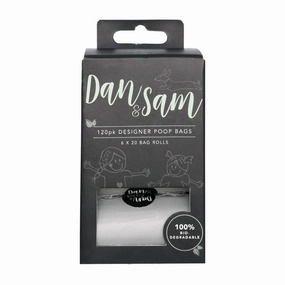 Dan & Sam - Biodegradable Poop Bags (Grey) (120pk)