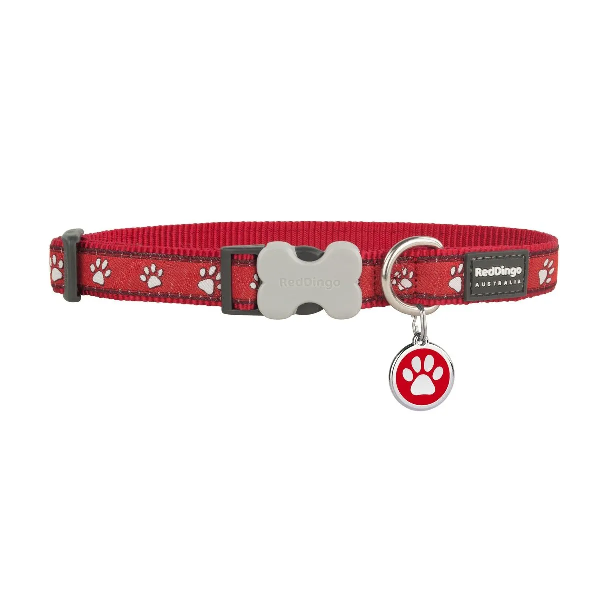 Desert Paws Red Dog Collar/Tag Set
