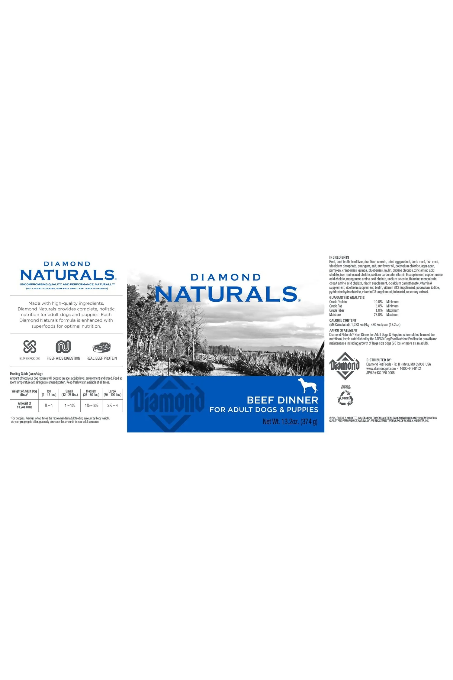 Diamond Naturals Beef Dinner Wet Dog Food