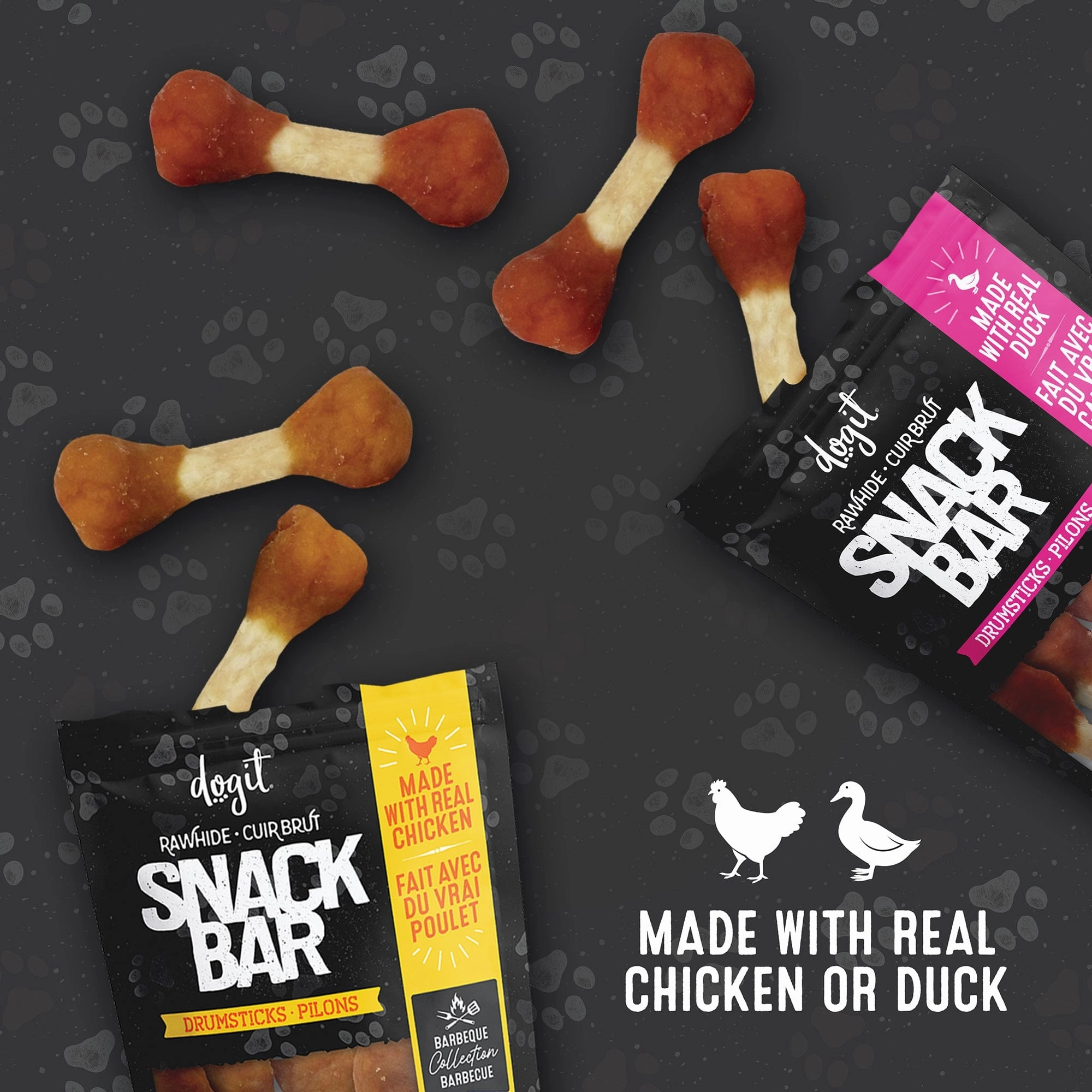 Dogit Snack Bar Duck & Beefhide Drumsticks