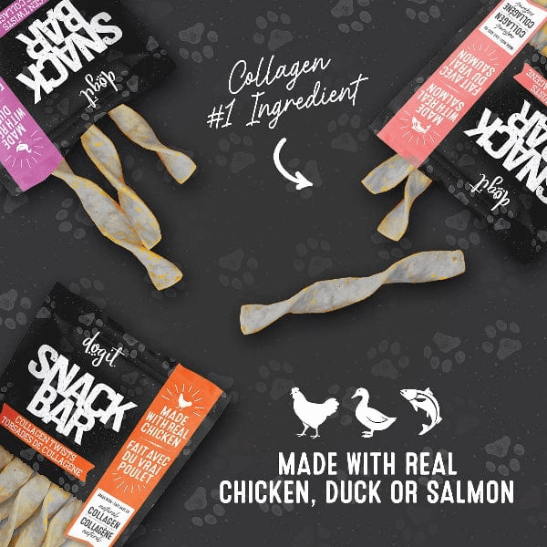 Dogit Snack Bar Salmon Collagen Twists