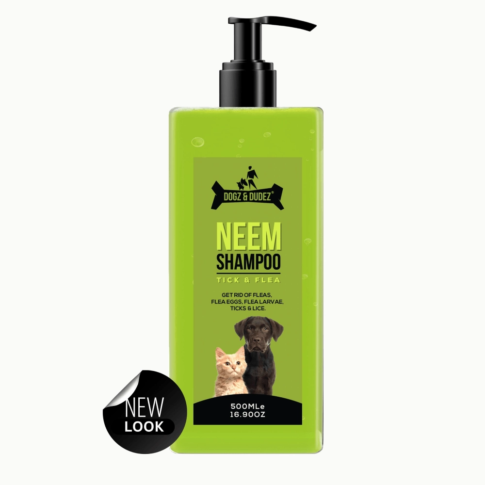 DOGZ & DUDEZ Natural Neem Anti Tick and Flea Shampoo for Dogs and Cats