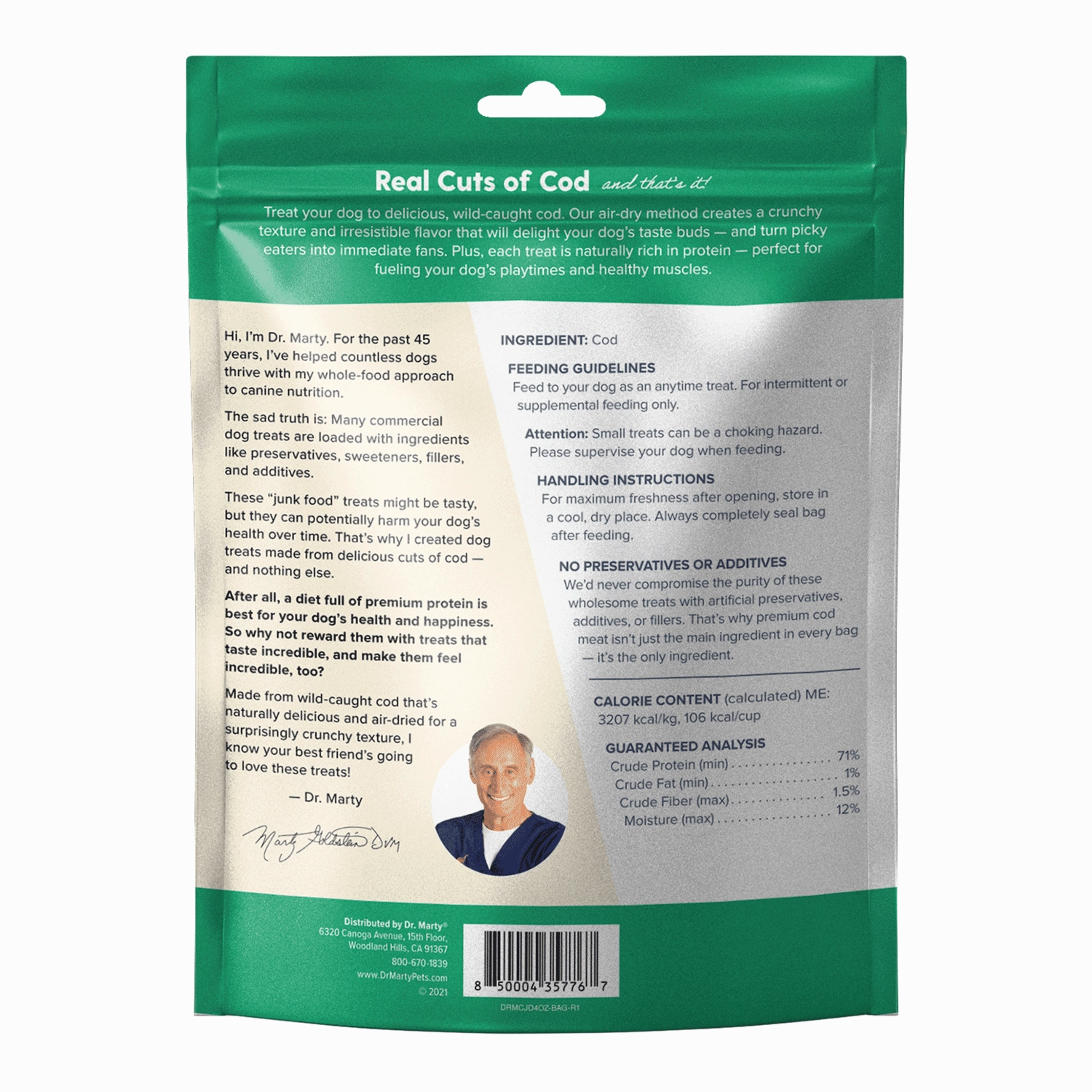 DR. MARTY Cod Cracklers Air Dried Dog Treats