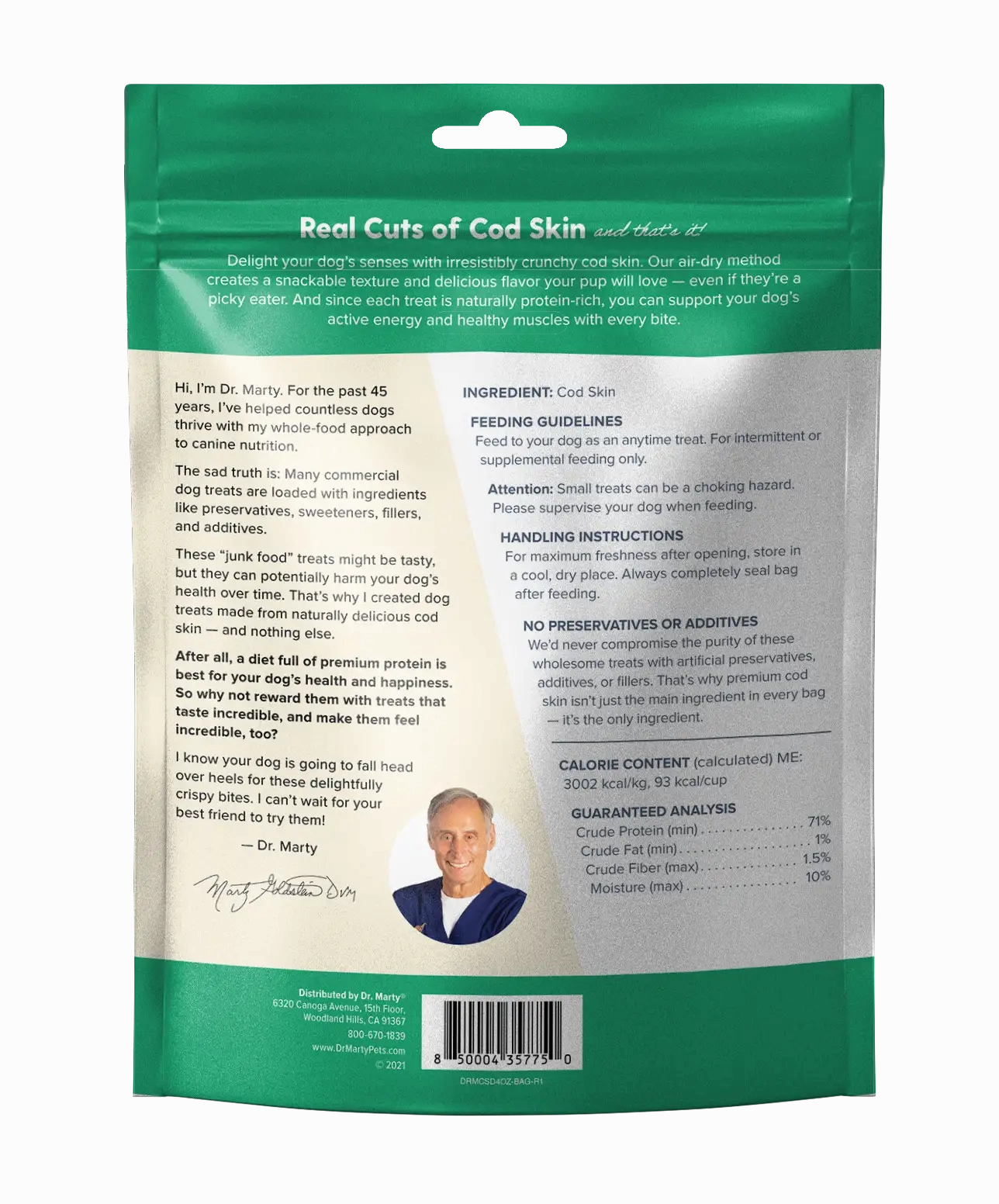 DR. MARTY Cod Crispies Air Dried Dog Treats