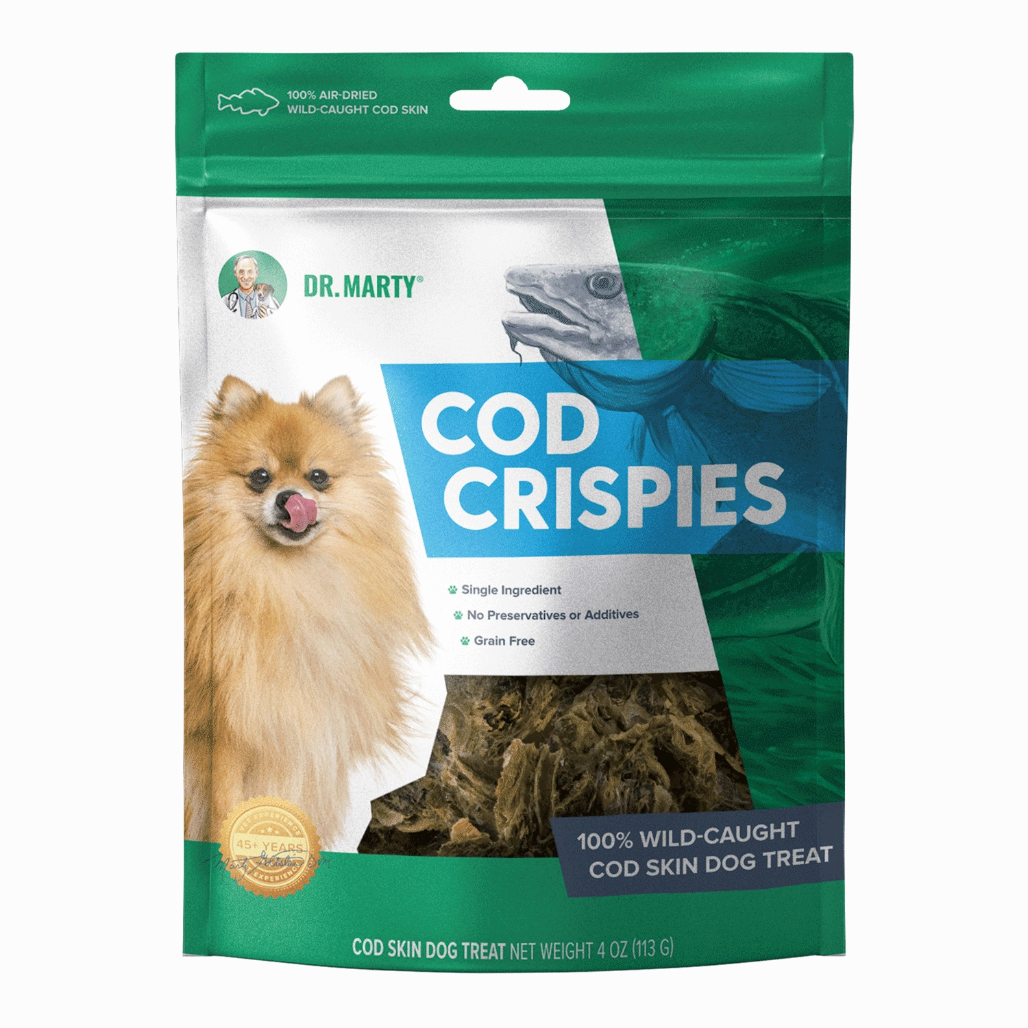 DR. MARTY Cod Crispies Air Dried Dog Treats