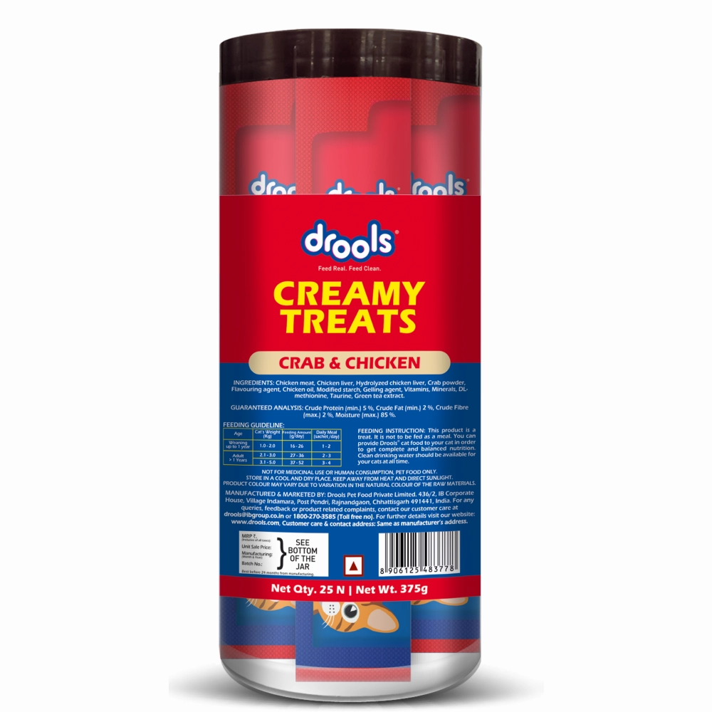 Drools Crab & Chicken Creamy Cat Treats