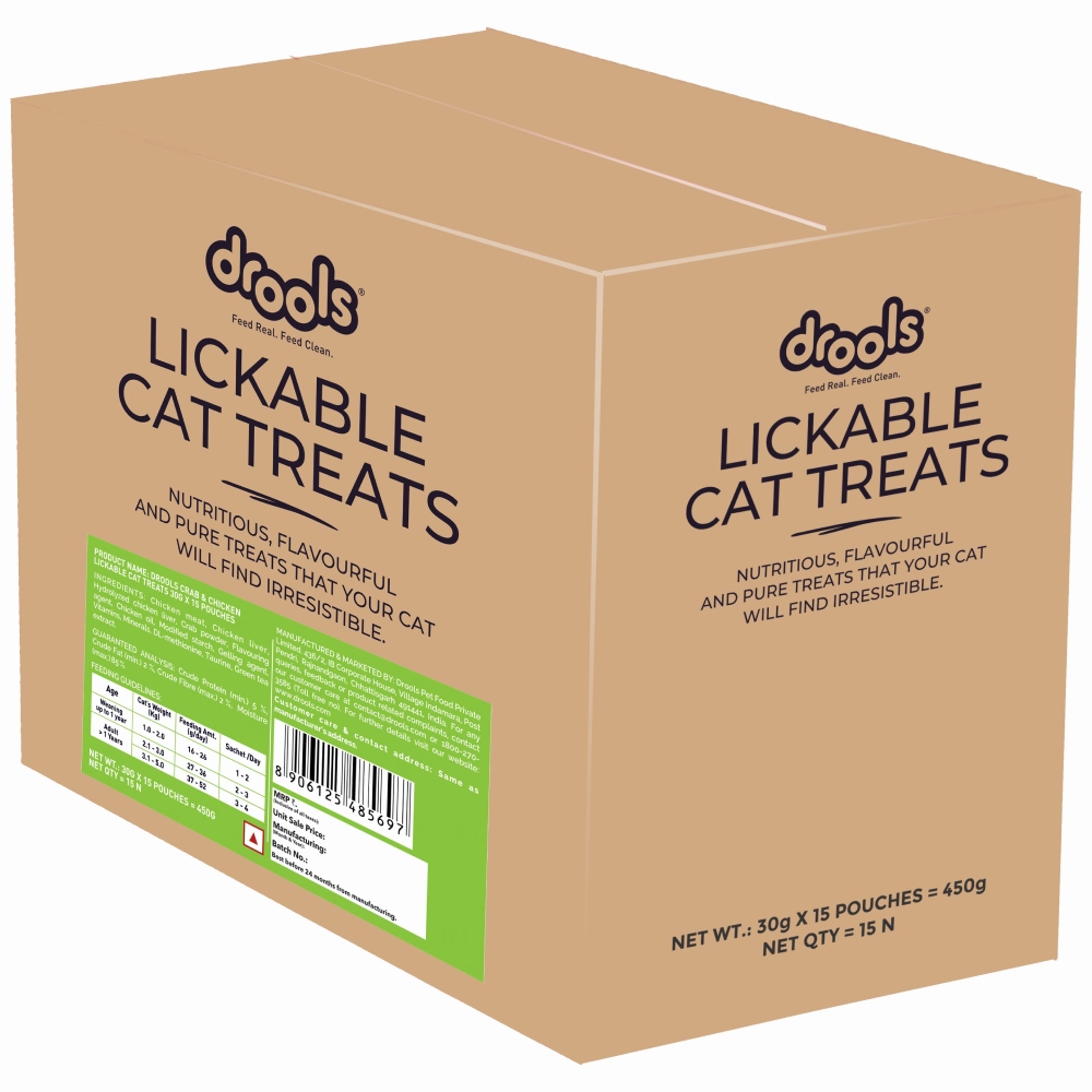 Drools Crab & Chicken Creamy Lickable Cat Treats