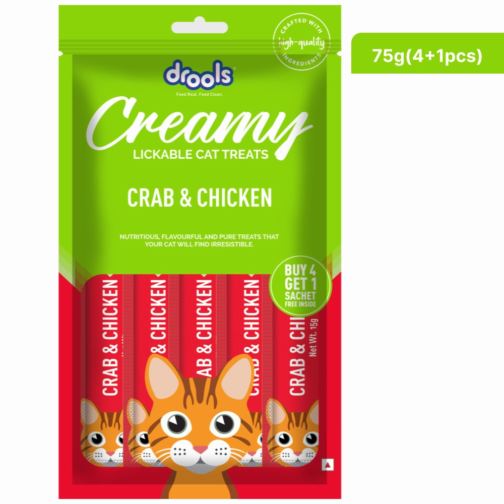Drools Tuna & Bunito , Salmon & Skipjack and Crab & Chicken Creamy Cat Treats Combo