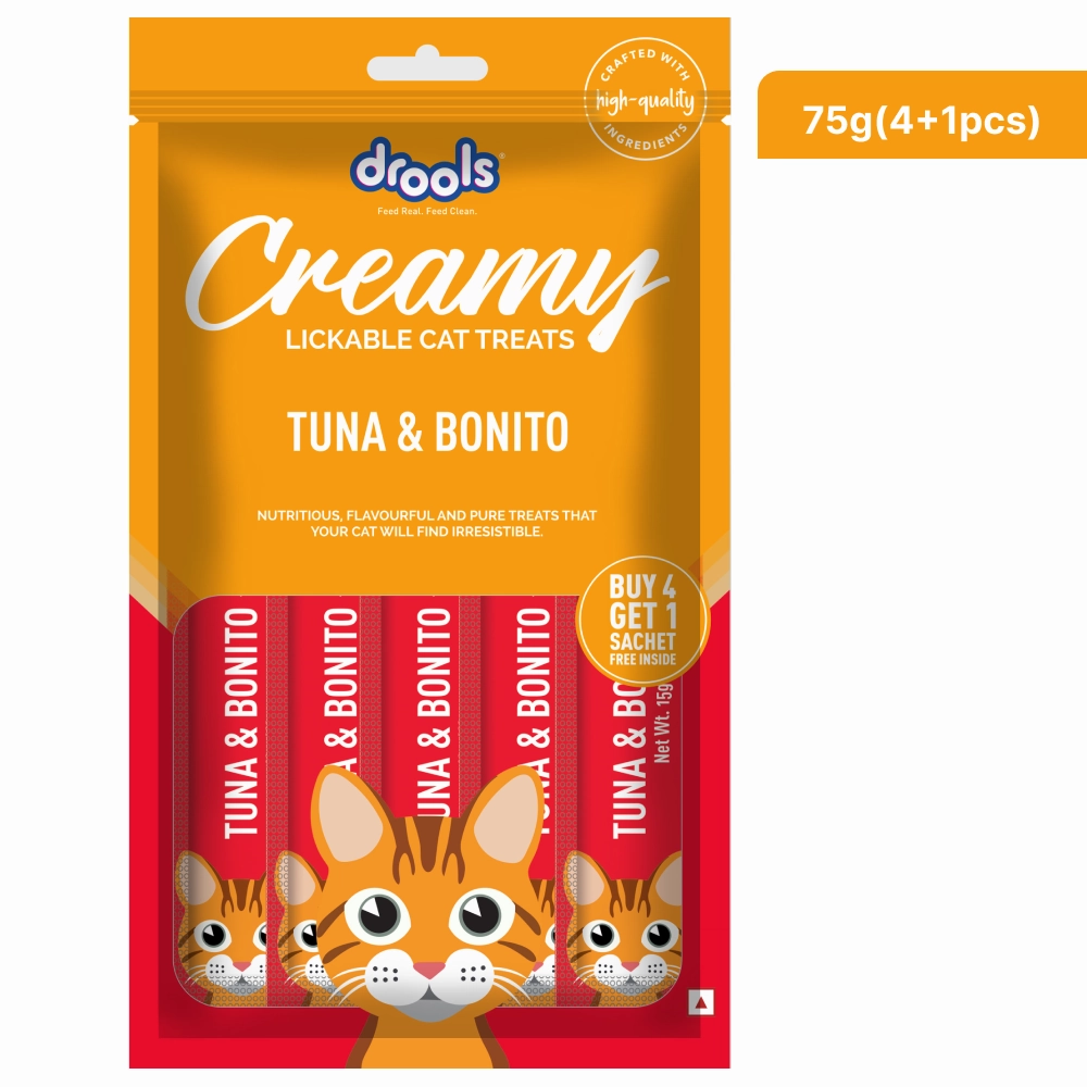 Drools Tuna & Bunito, Crab & Chicken and Real Chicken Creamy Cat Treats Combo