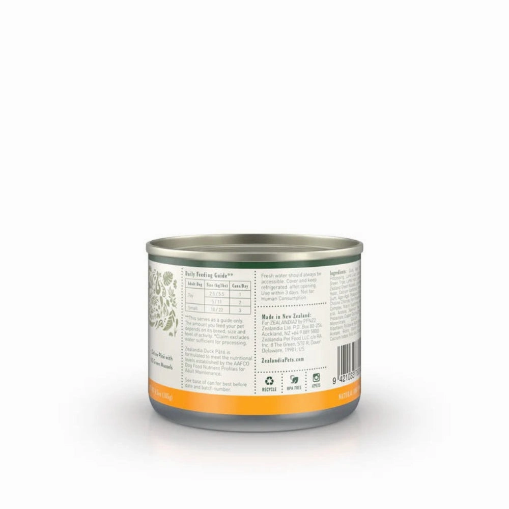 Duck Pate Staple with Green Mussels Adult Dog Can