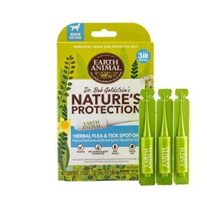 Earth Animal Nature's Protection Flea & Tick Herbal Spot-On for Medium Dogs