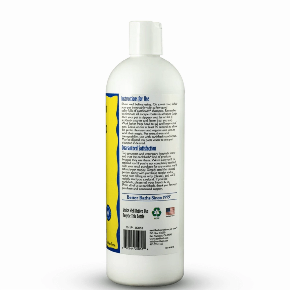 EarthBath Hypo Allergenic Fragrance Free Shampoo for Dogs and Cats