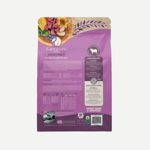 Earthborn Holistic Unrefined Roasted Lamb with Ancient Grains & Superfoods Dry Dog Food