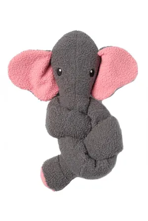 Fabdog Twisty Elephant Plush Dog Toy