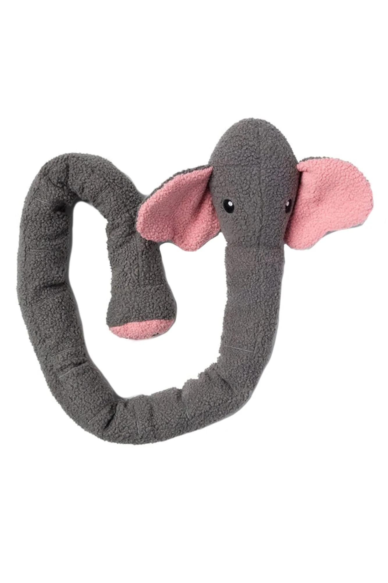 Fabdog Twisty Elephant Plush Dog Toy