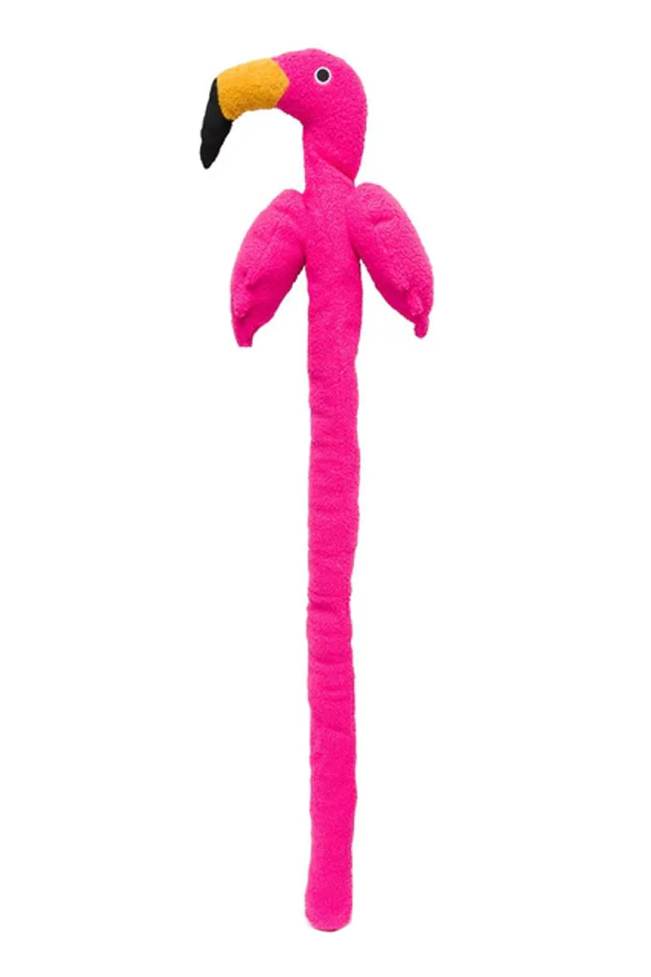 Fabdog Twisty Flamingo Plush Dog Toy