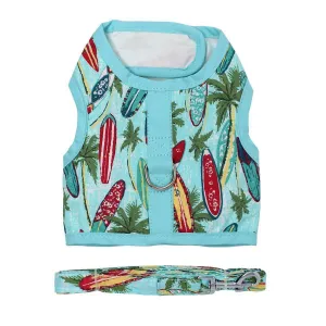 Fabric Dog Harness And Leash Surfboards And Palms