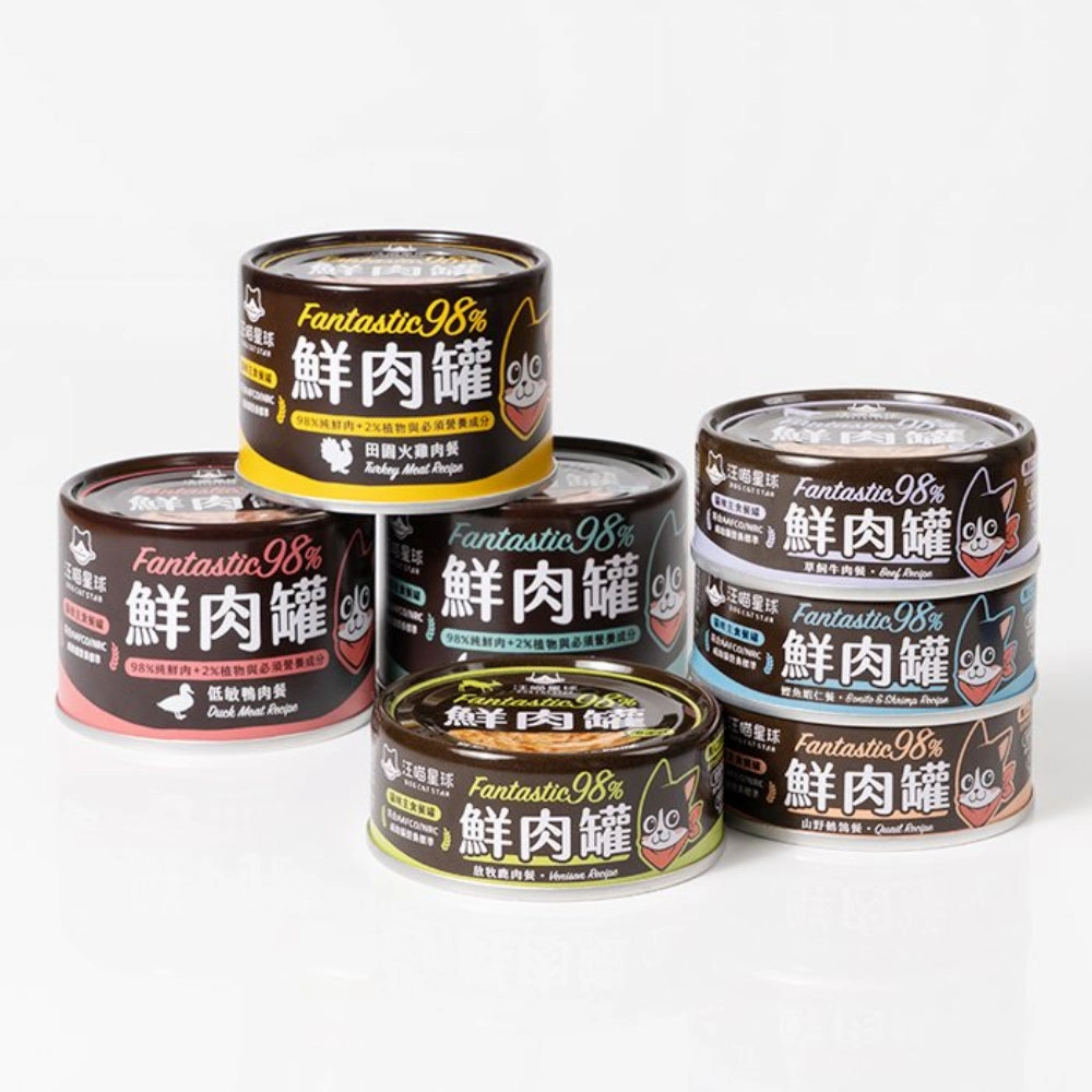 Fantastic 98% - Hypoallergenic Duck Meat Complete Balanced Cat Can