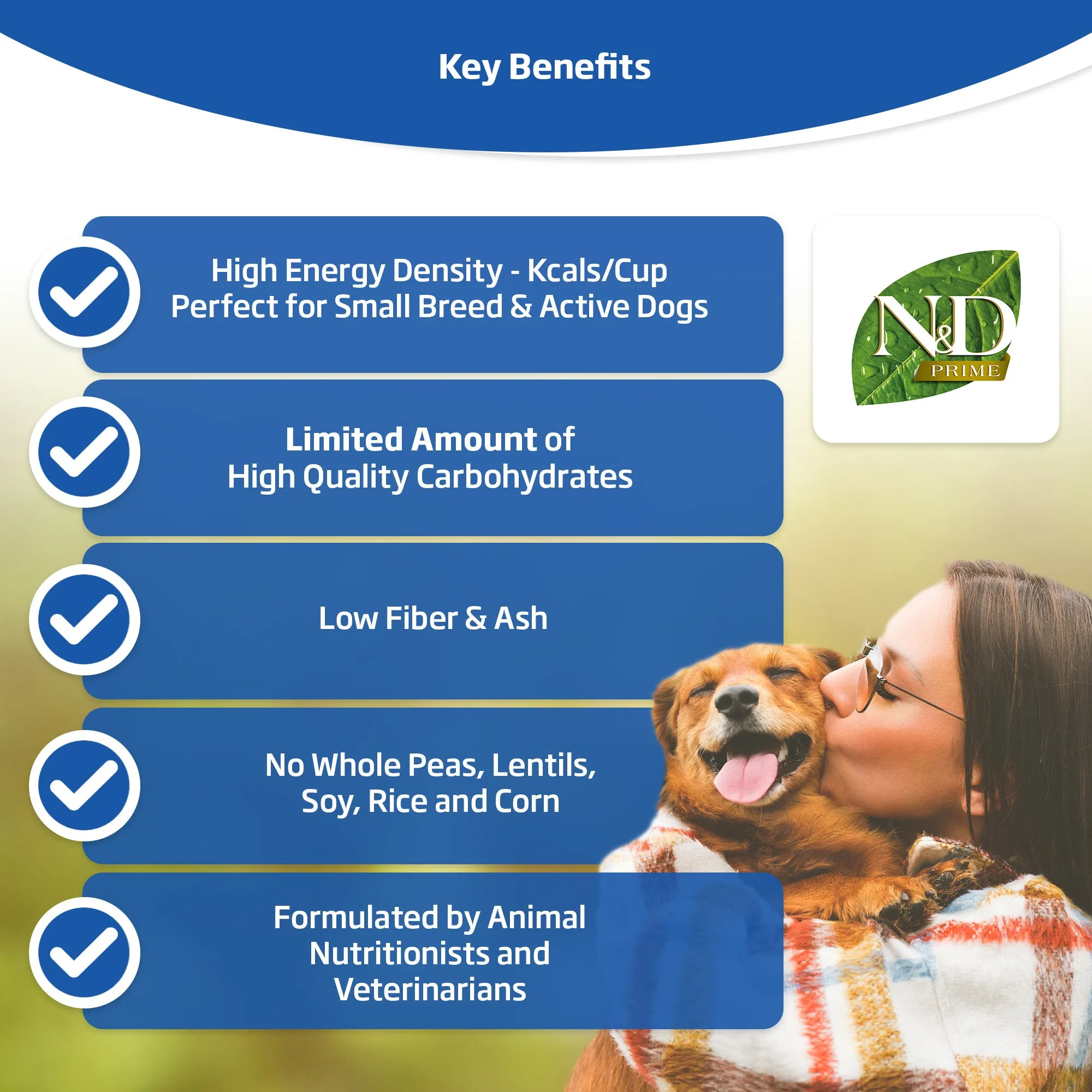 Farmina N&D Prime Grain Free Lamb & Blueberry Medium & Maxi Adult Dry Dog Food