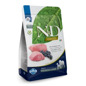 Farmina N&D Prime Grain Free Lamb & Blueberry Medium & Maxi Adult Dry Dog Food