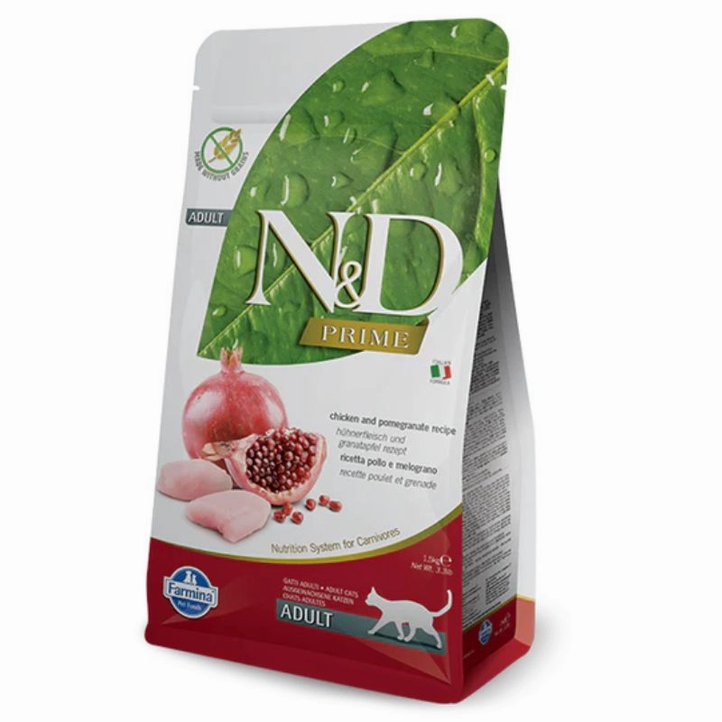 Farmina - N&D Prime Grain Free Adult Cat Food - Chicken & Pomegranate